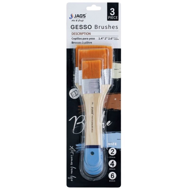 Gesso Paint Brush 3PicsSet Synth Hair Lig 35 50 65MM
