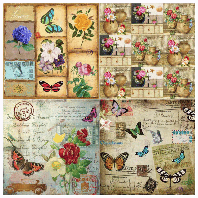 Jags Paper Vintage Shabby 12X12 inch