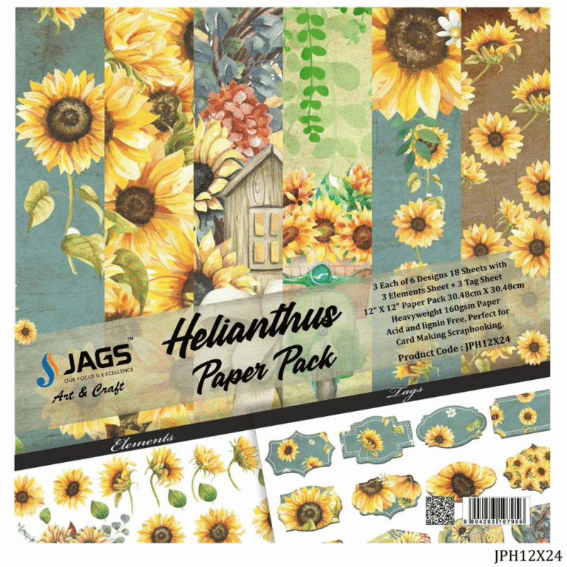 Jags Paper Helianthus 12X12 Inch