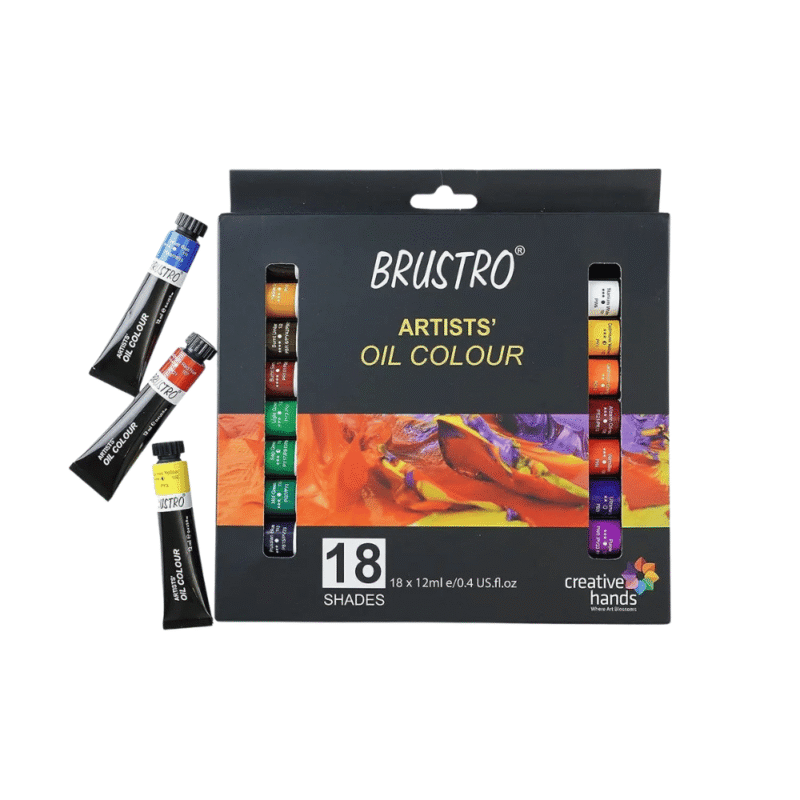 Brustro Artists Oil Colour Set Of 18 (12Ml Tubes)