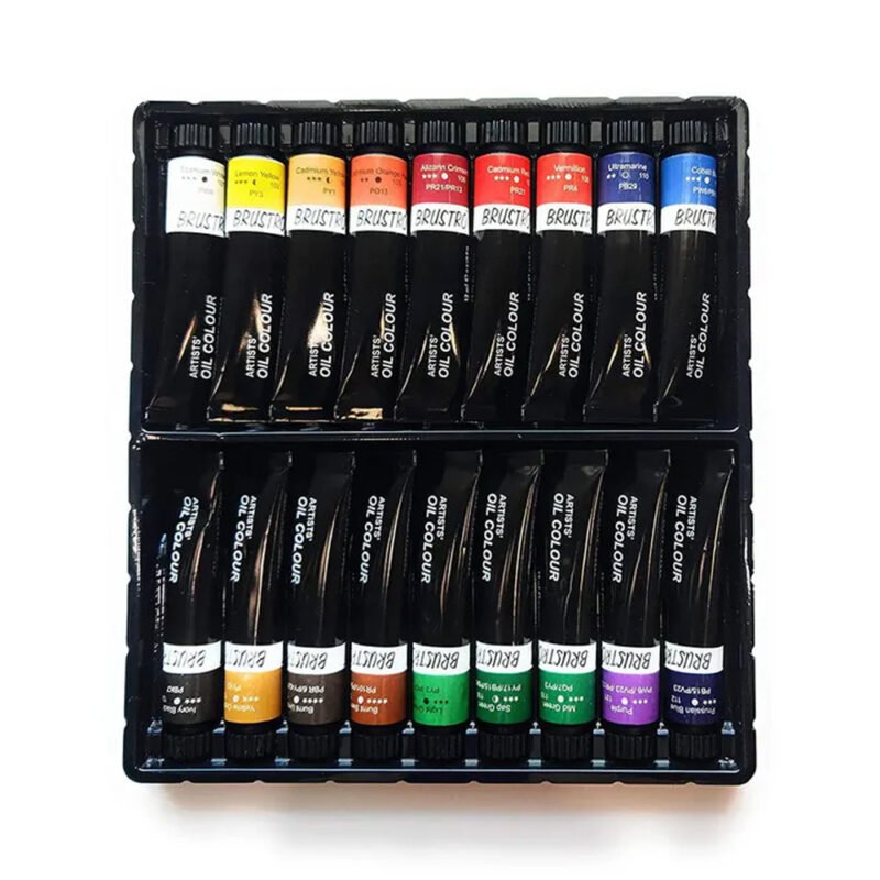 Brustro Artists Oil Colour Set Of 18 (12Ml Tubes)