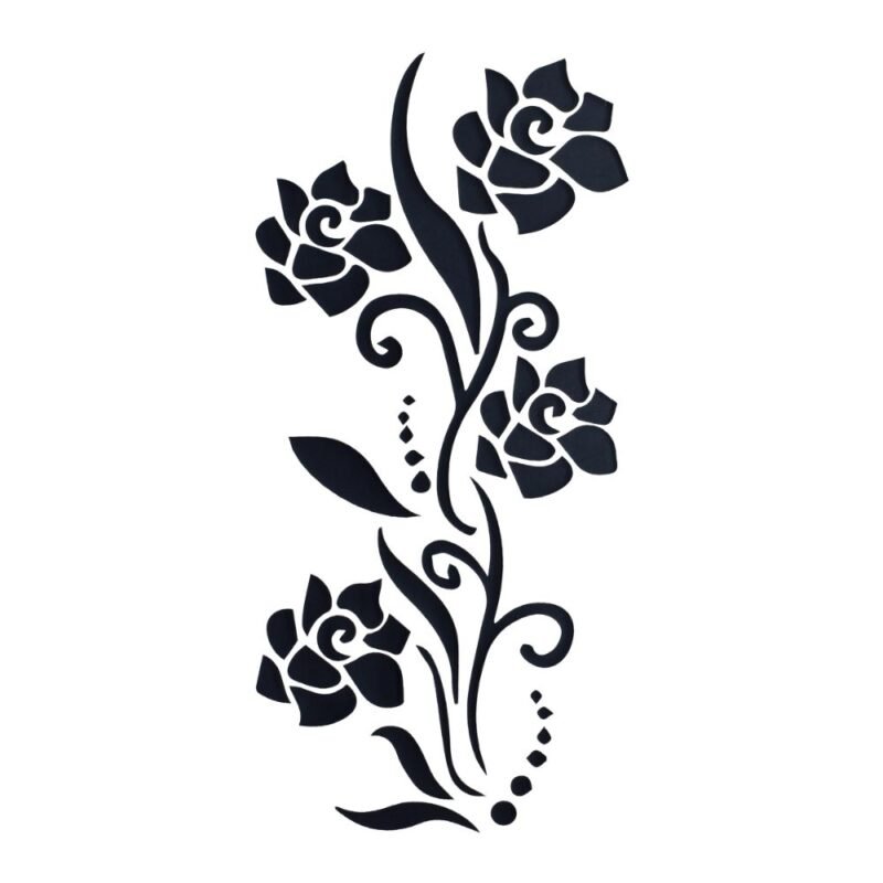 jags Stencil Plastic A4 Rose Flower Design