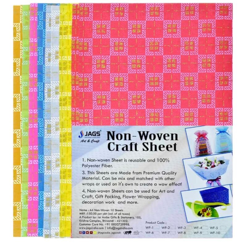 A4 Non Woven Paper Square Pattern