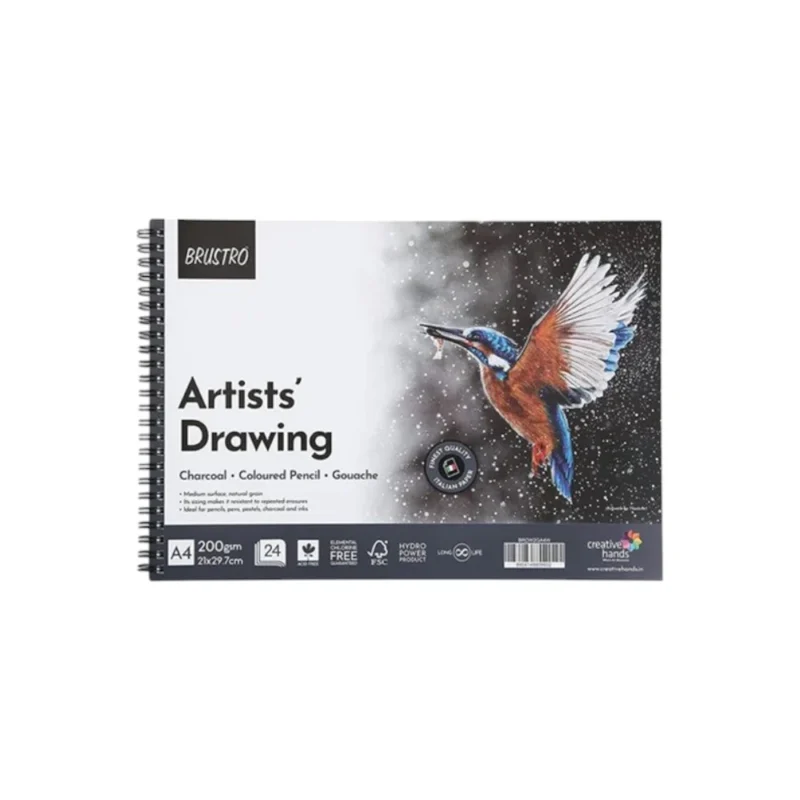 BRUSTRO Artist's Drawing Wiro Pad, 200 GSM