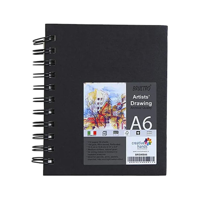 Brustro Sketch Book Wiro Bound 160 GSM A6