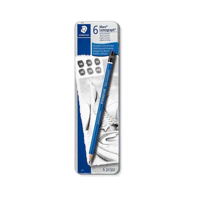 Staedtler Mars Lumograph Drawing Pencil Tin Set