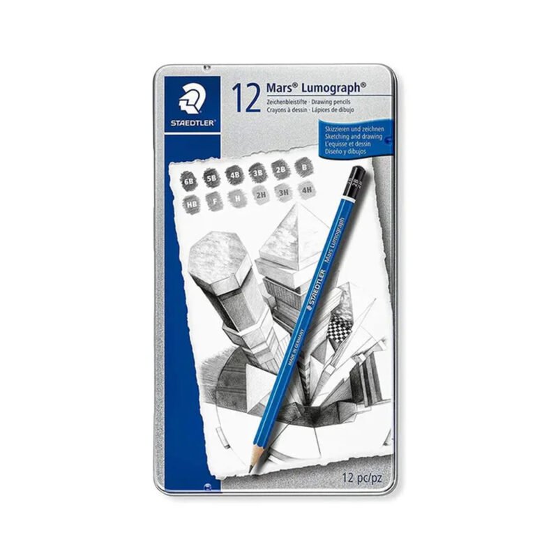 Staedtler Mars Lumograph Drawing Pencil Tin Set