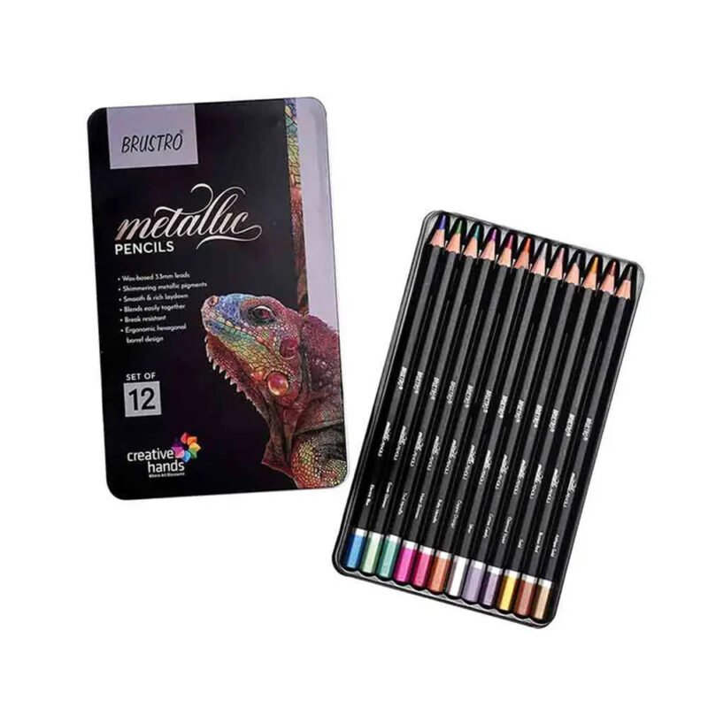 Brustro Artist Metallic Colour Pencil Set Of 12 Shades