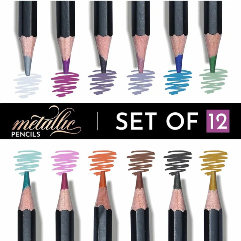 Brustro Artist Metallic Colour Pencil Set Of 12 Shades