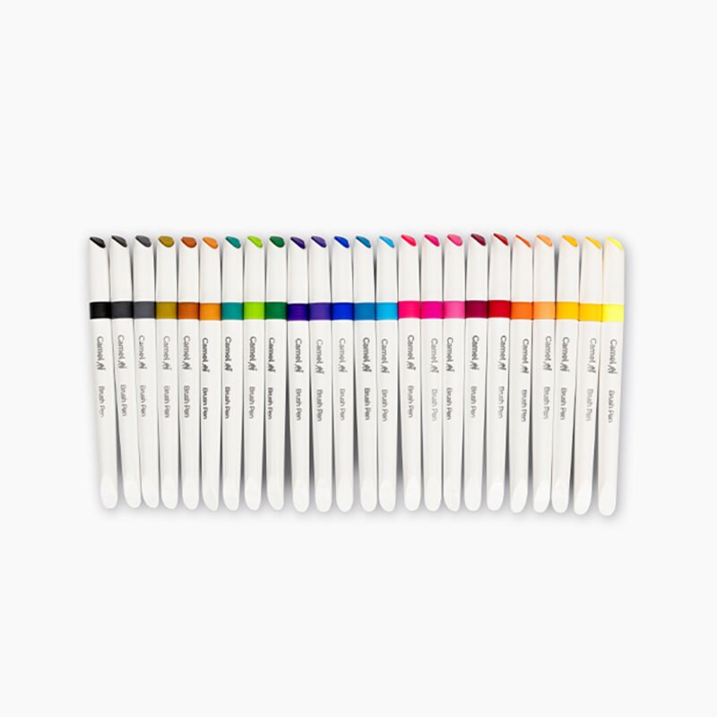 Camel Brush Pen Set -12, 24 Shades – Watercolor Effect Pens