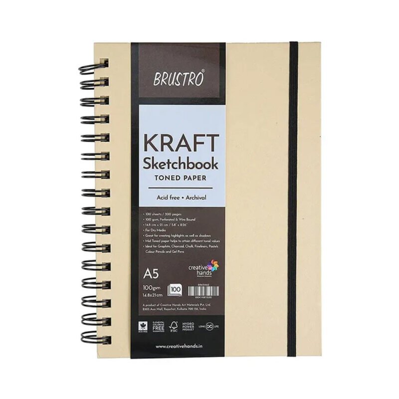Brustro Kraft Sketchbook Toned Paper 100Gsm
