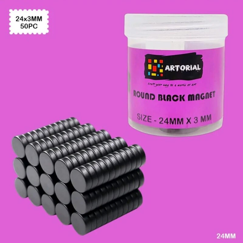Black Magnet 24x3MM 50 Pc’s