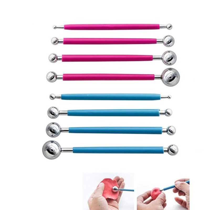 4 PCS Double-Ended Metal Ball Caulking Finishing Tool Dotting Tools