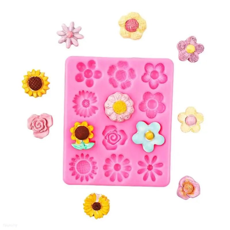 Flower Rose Daisies Candle Mould