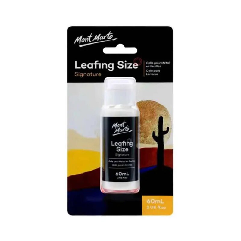 Mont Marte Leafing Size 60ml – Adhesive Glue for Gold, Silver and Metal Leaf Craft Applications