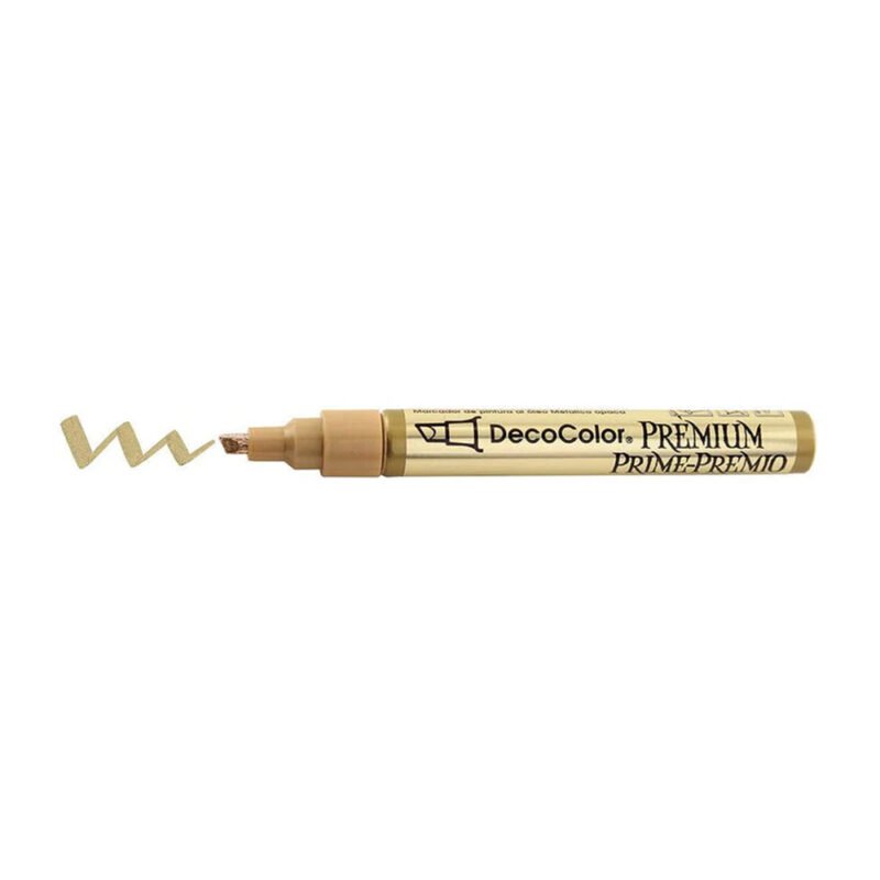 DecoColor Premium Metallic Paint Marker – Gold Permanent Marker for Posters, Crafts and Decorative Art