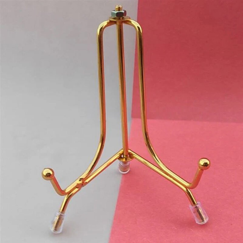 6 inch Golden Metal Display Stand for Resin Art, Plates & Frames