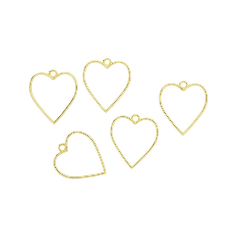 Heart Bezels Set 5 Pcs