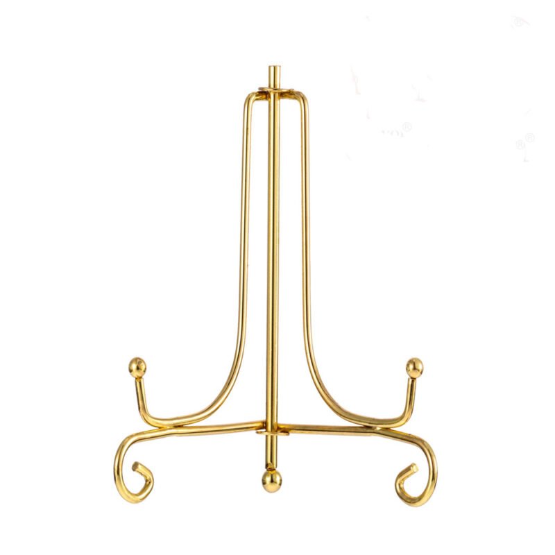 10 inch Golden Metal Display Stand for Resin Art, Plates & Frames
