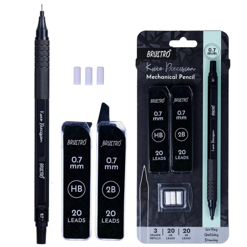 Brustro Kuro 0.7mm Mechanical Pencil Set with HB & 2B Leads
