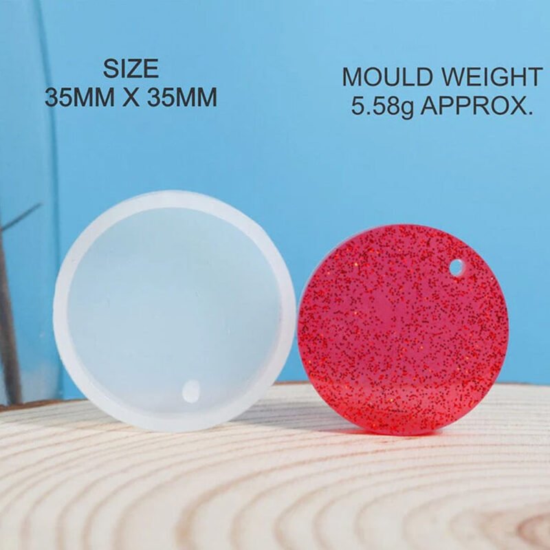 35mm Round Keychain & Pendant Silicone Mould