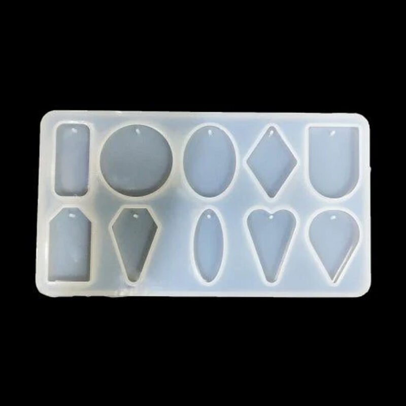 10 Cavity Pendant Jewellery Silicone Mould | Resin Pendant Making Mold for DIY Jewellery & Crafts