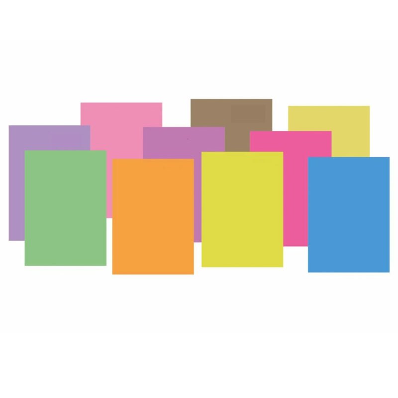 Lotus A3 Multicolour Plain Sheets Pack of 20 | Colour Craft Paper for Art, School Projects & DIY