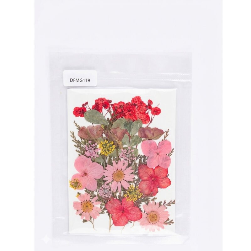 Natural Pink Mixed Pressed Flowers Pack for Resin Art & Crafts