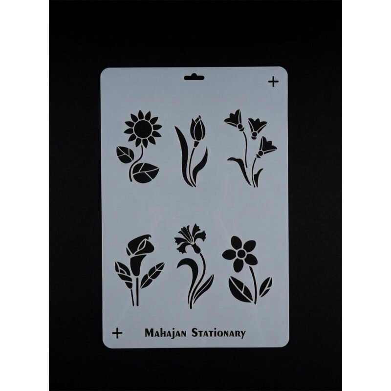 Premium Floral Stencil for Fabric Painting – Reusable Plastic Template for DIY Textile Art