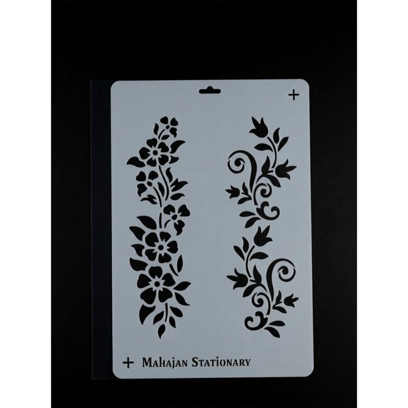 Premium Floral Stencil for Fabric Painting – Reusable Plastic Template for DIY Textile Art