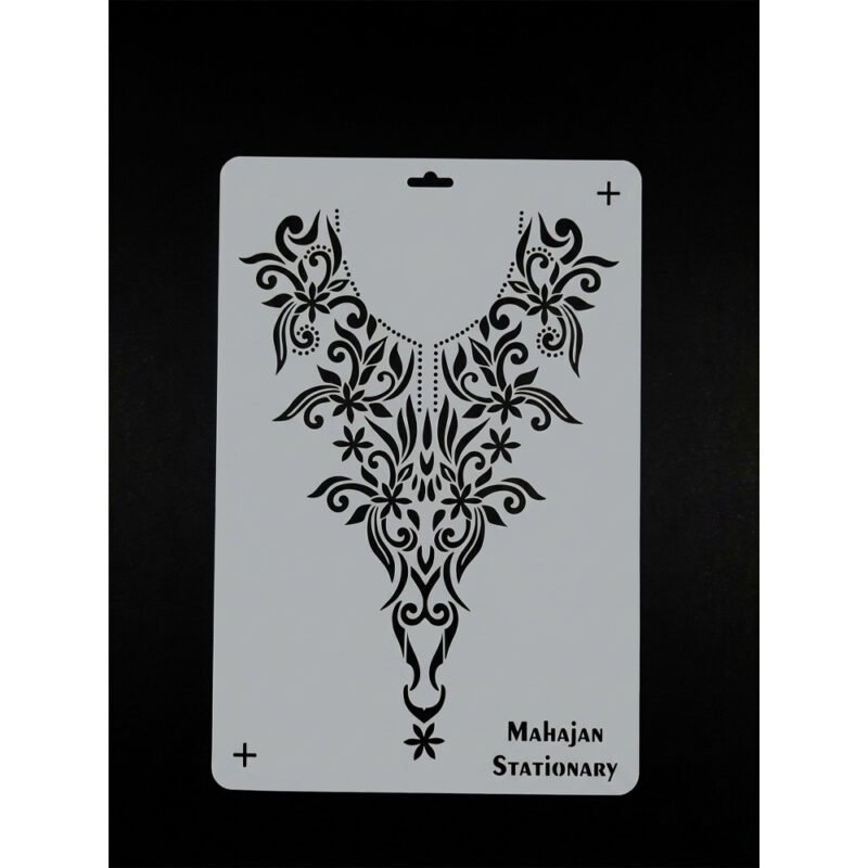 Premium Floral Stencil for Fabric Painting – Reusable Plastic Template for DIY Textile Art