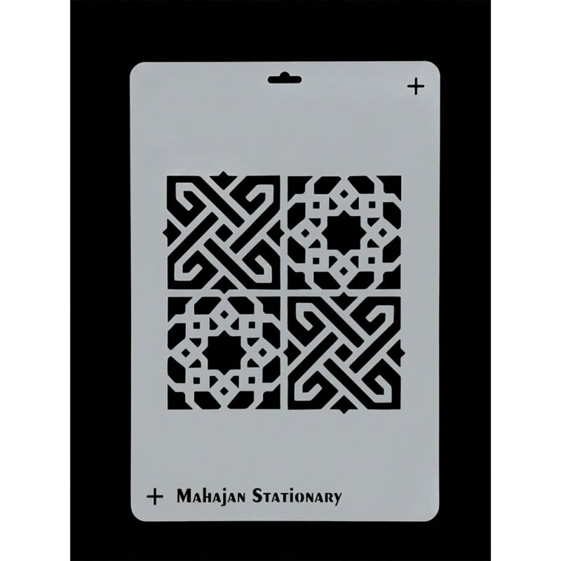 Premium Floral Stencil for Fabric Painting – Reusable Plastic Template for DIY Textile Art