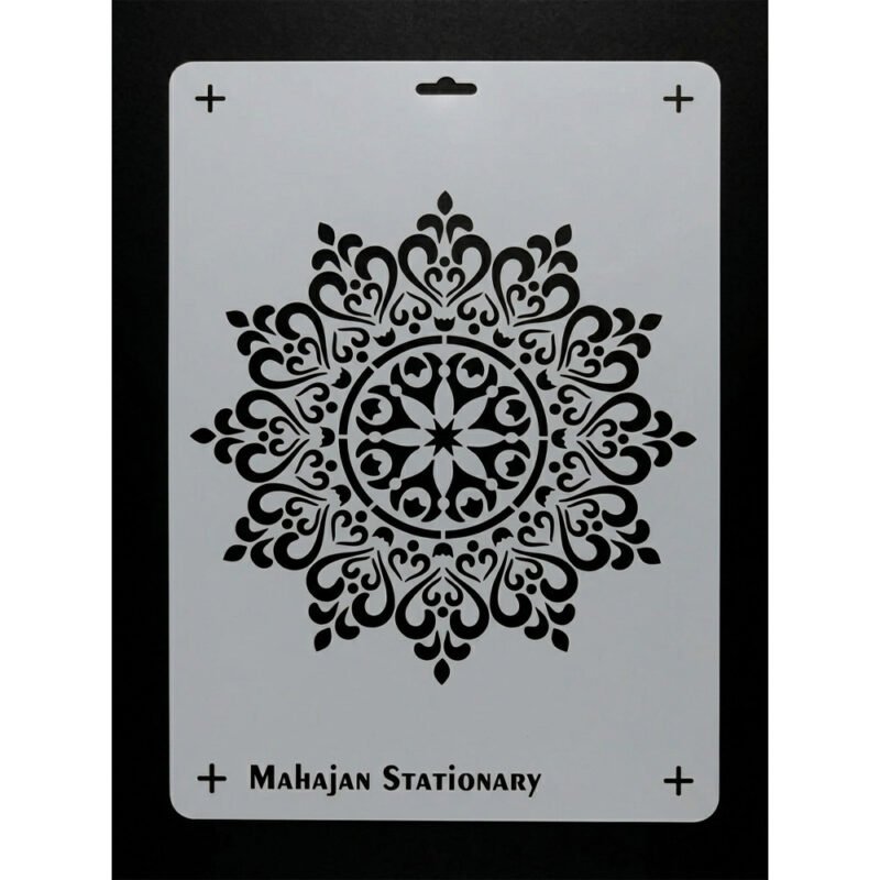 Premium Floral Stencil for Fabric Painting – Reusable Plastic Template for DIY Textile Art