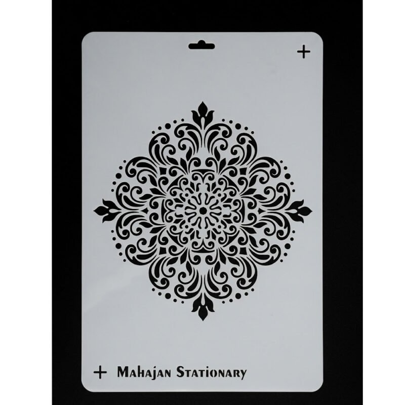 Premium Floral Stencil for Fabric Painting – Reusable Plastic Template for DIY Textile Art