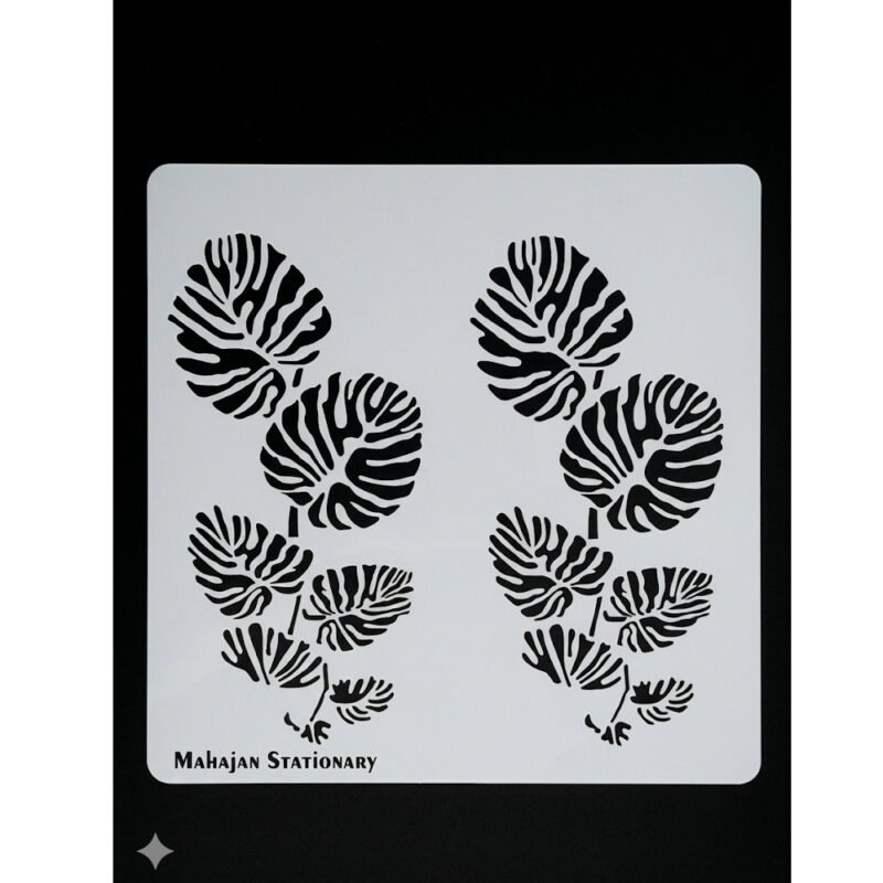 Premium Floral Stencil for Fabric Painting – Reusable Plastic Template for DIY Textile Art