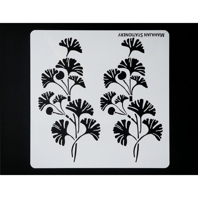 Premium Floral Stencil for Fabric Painting – Reusable Plastic Template for DIY Textile Art
