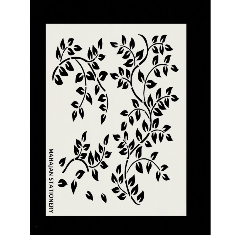 Premium Floral Stencil for Fabric Painting – Reusable Plastic Template for DIY Textile Art