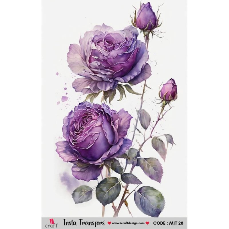 Purple Rose Insta Transfer Sheet | MIT 28
