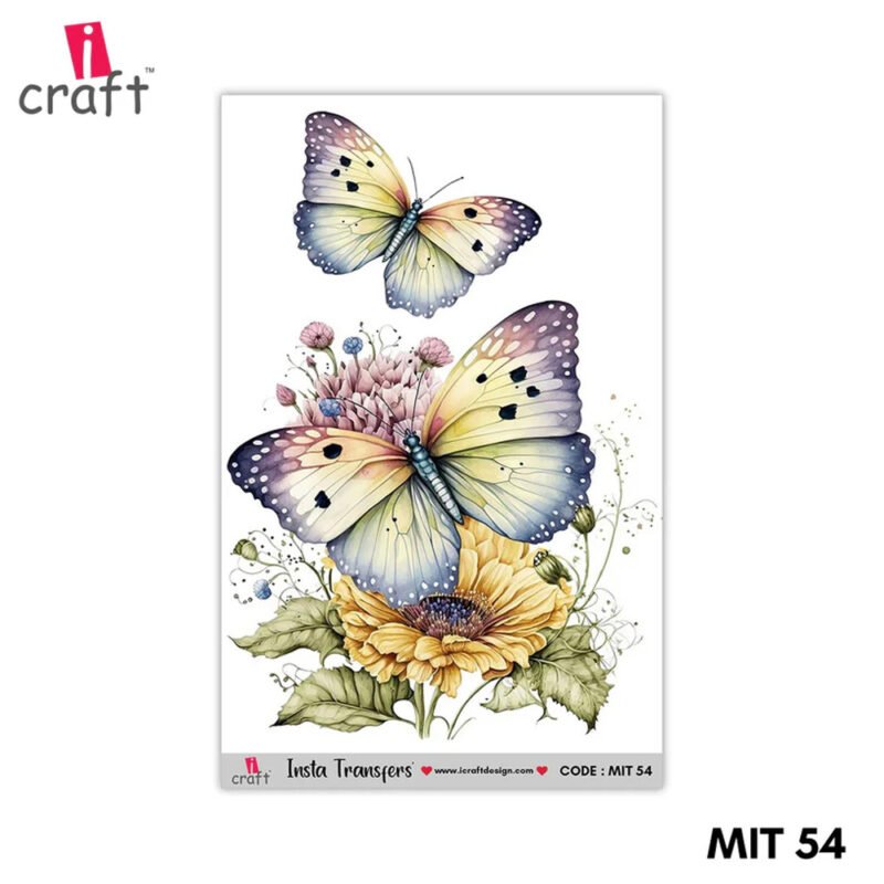 Pastel Butterfly Insta Transfer Sheet
