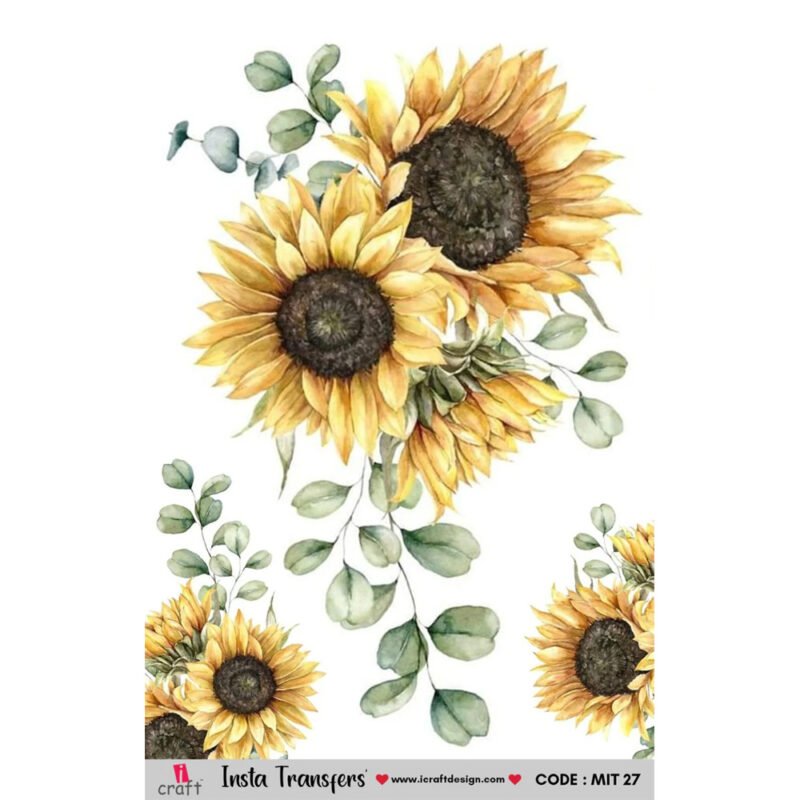 Sunflower Bloom Insta Transfer Sheet