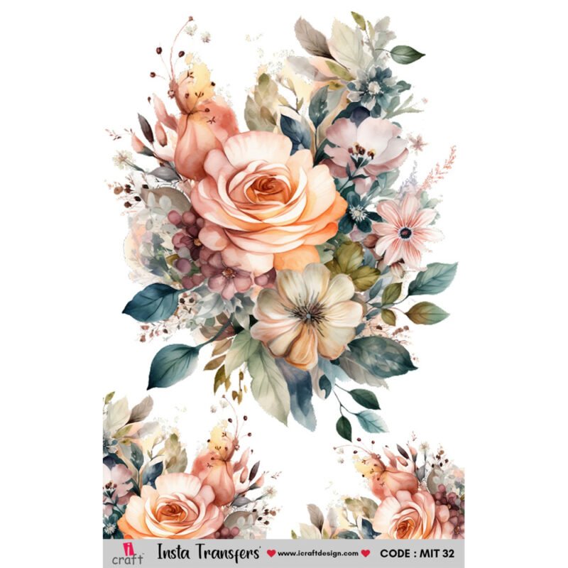 Blush Rose Insta Transfer Sheet