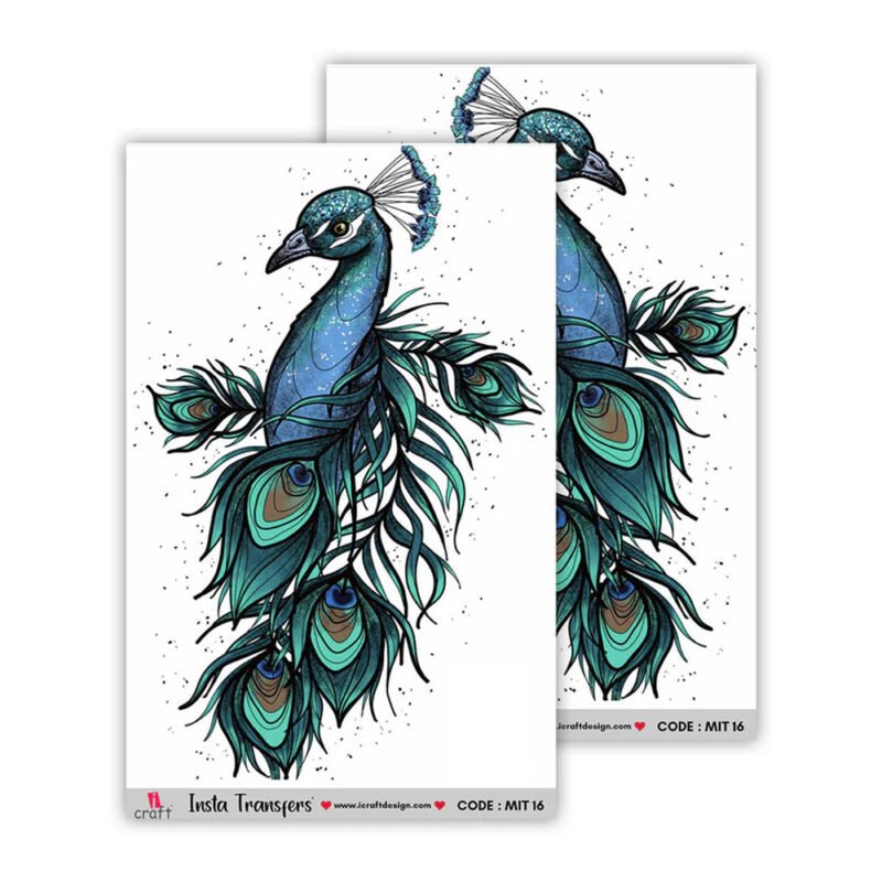 Royal Peacock Insta Transfer Sheet
