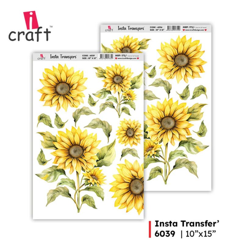 Sunflower Garden Insta Transfer Sheet 10×15 Inch