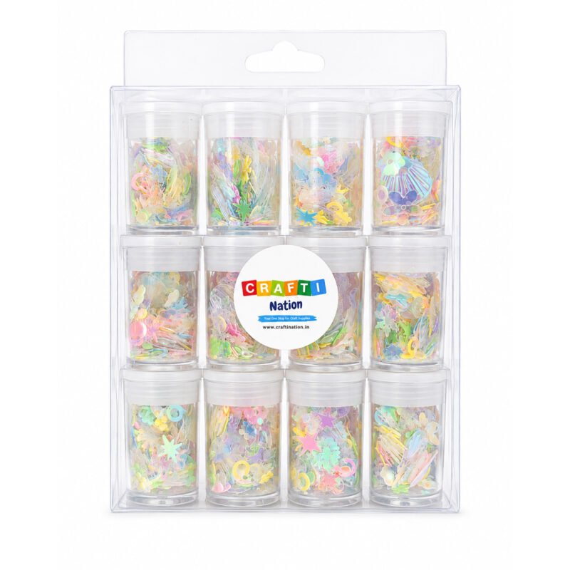 CraftiNation Iridescent Resin Art Glitter Sequins Kit