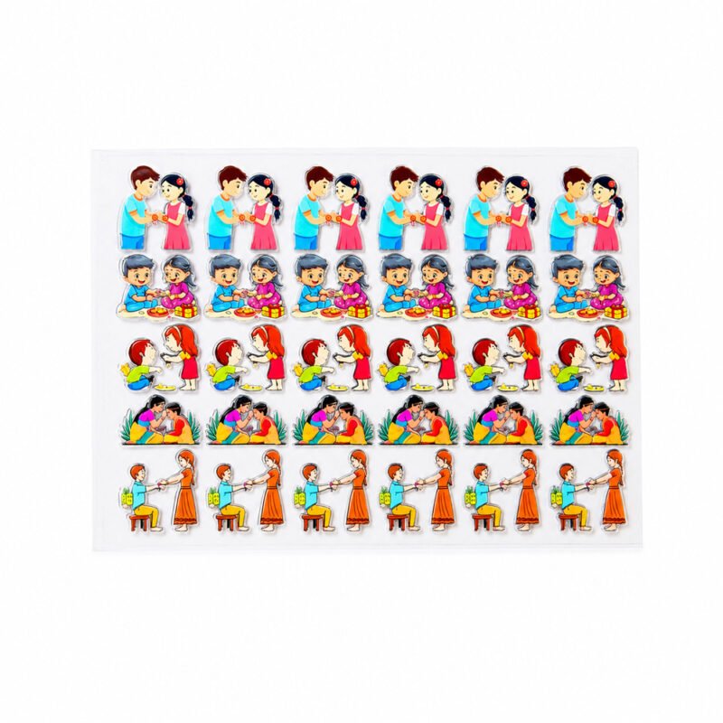 Rakhi DTF Sticker Sheet – Brother & Sister