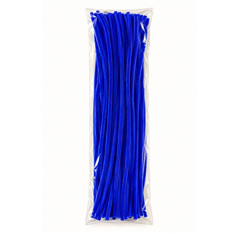 Royal Blue Chenille Pipe Cleaners – 100 Pieces