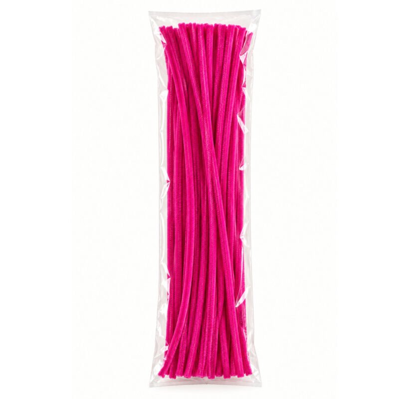 Magenta Pink Chenille Pipe Cleaners – 100 Pieces