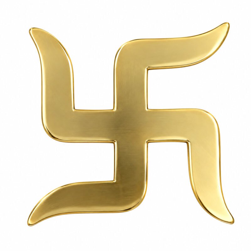 Golden Acrylic Swastik Cutout – 2 Inch